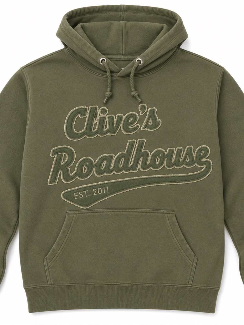 Olive Green Hooded Sweatshirt